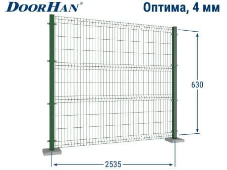 Купить 3D заборную секцию ДорХан 2535×630 мм в Набережных Челнах от 945 руб.